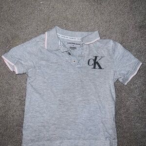 Calvin Klein Jeans Light Gray Kids Polo 4T